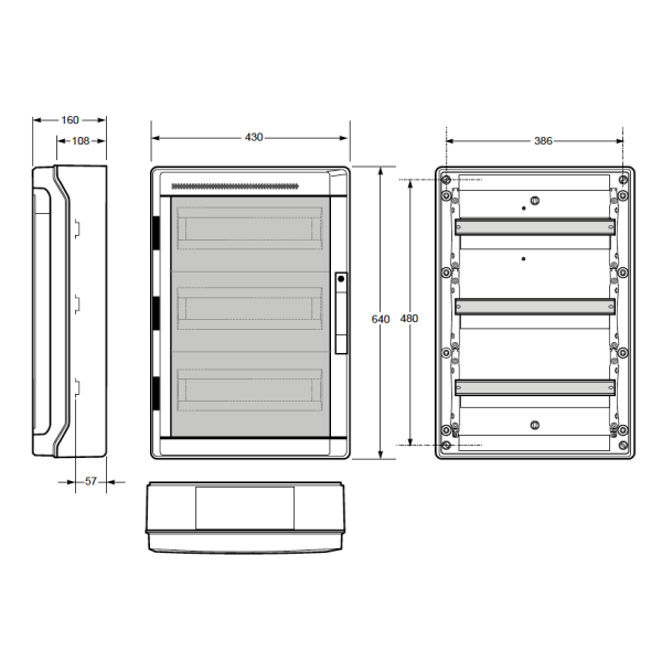 Шафа пластикова модульна FAMATEL Acqua 54 модулів IP65 N/PE (39054)