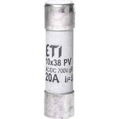 Запобіжник циліндричний ETI CH 10x38 gR 20 А 700 В (50 кА AC) (2625024)
