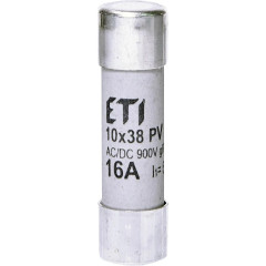Запобіжник циліндричний ETI CH 10x38 gR 16 А 900 В (50 кА AC) (2625033)