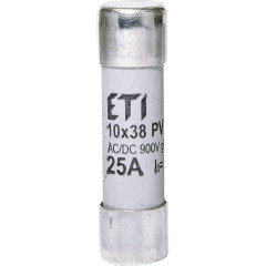 Предохранитель цилиндрический ETI CH 10x38 gR 25 А 900 В (50 кА AC) (2625035)