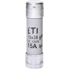 Запобіжник циліндричний ETI CH 10x38 gPV 15 А 1000 В (30 кА) (2625080)