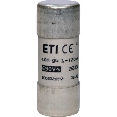 Запобіжник циліндричний ETI CH22x58 gG 40 А 690 В (2651046)