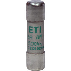 Запобіжник циліндричний ETI CH10x38 aM 2 А 500 В (2652011)