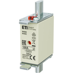 Предохранитель ножевой ETI NH-000/gG 100 А 500 В KOMBI (4181214)