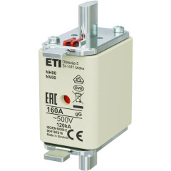 Запобіжник ножовий ETI NH-00/gG 160 А 500 В KOMBI (4182216)