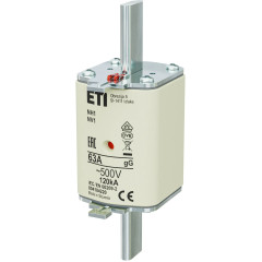 Предохранитель ножевой ETI NH-1/gG 63 А 500 В KOMBI (4184220)