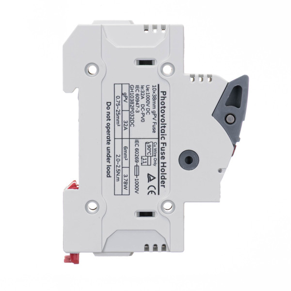Тримач запобіжників з індикацією Vector VS GENESIS 2P 10x38 32A 1000V DC (GH10382P032DC)