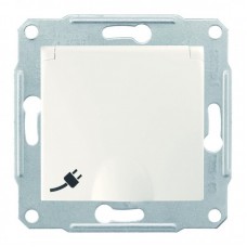Розетка Schneider Electric Sedna із кришкою та шторками Слонова кістка (SDN3100123)
