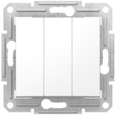 3-клавішний вимикач Schneider Electric Sedna Білий (SDN0300621)