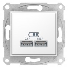 USB-розетка подвійна Schneider Electric Sedna Біла (SDN2710221)