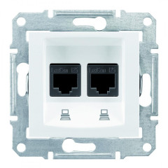 Комп'ютерна розетка подвійна кат. 6e Schneider Electric Sedna Біла (SDN4800121)