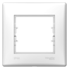 Рамка одинарна Schneider Electric Sedna горизонтальна IP44 Біла (SDN5810521)