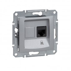 Компьютерная розетка кат. 6e Schneider Electric Sedna Алюминий (SDN4700160)