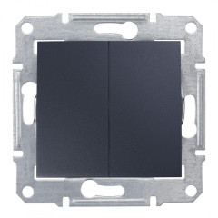 2-клавішний вимикач Schneider Electric Sedna Графіт (SDN0300170)