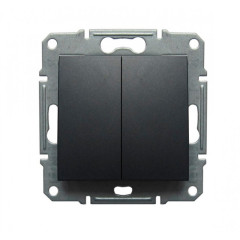 2-клавішний прохідний вимикач Schneider Electric Sedna Графіт (SDN0600170)