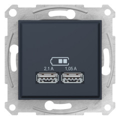 USB-розетка подвійна Schneider Electric Sedna Графіт (SDN2710270)