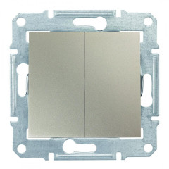 2-клавішний вимикач Schneider Electric Sedna Титан (SDN0300168)