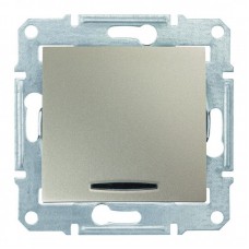1-клавишный проходной выключатель Schneider Electric Sedna с подсветкой Титан (SDN1500168)