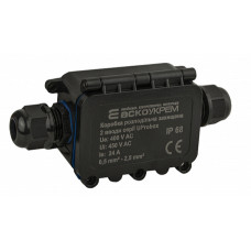 Коробка розподільча з клемами захищена Аско-Укрем UProbox IP68 на 2 вводи (A0280010001)