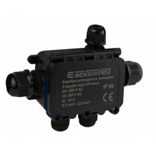 Коробка розподільча з клемами захищена Аско-Укрем UProbox IP68 на 4 вводи тип B (A0280010004)