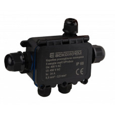 Коробка розподільча з клемами захищена Аско-Укрем UProbox IP68 на 5 вводів (A0280010005)