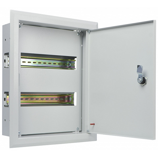 Вбудований розподільчий щит металевий АСКО UBox на 24 модулів IP31 сірий (A0260010002)