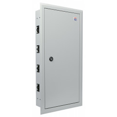 Вбудований розподільчий щит металевий АСКО UBox на 48 модулів IP31 сірий (A0260010004)