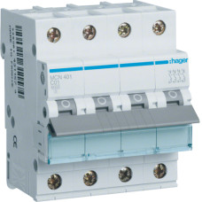 Автоматический выключатель HAGER 4P C 1A 6 кА (MCN401)