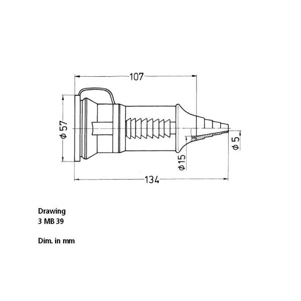 Розетка кабельна SCHUKO 16A 2п+З 230В IP44 чорна, MENNEKES (10755)