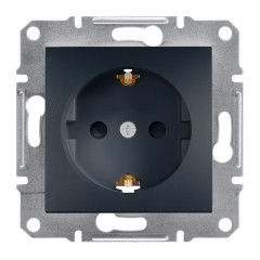 Розетка Schneider Electric Asfora із заземленням Антрацит (EPH2900171)
