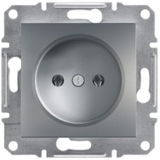 Розетка Schneider Electric Asfora без заземления Сталь (EPH3000162)