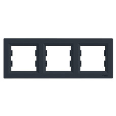Рамка потрійна Schneider Electric Asfora горизонтальна Антрацит (EPH5800371)
