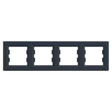 Рамка чотирна Schneider Electric Asfora горизонтальна Антрацит (EPH5800471)
