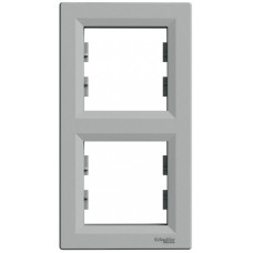 Рамка подвійна Schneider Electric Asfora вертикальна Алюміній (EPH5810261)