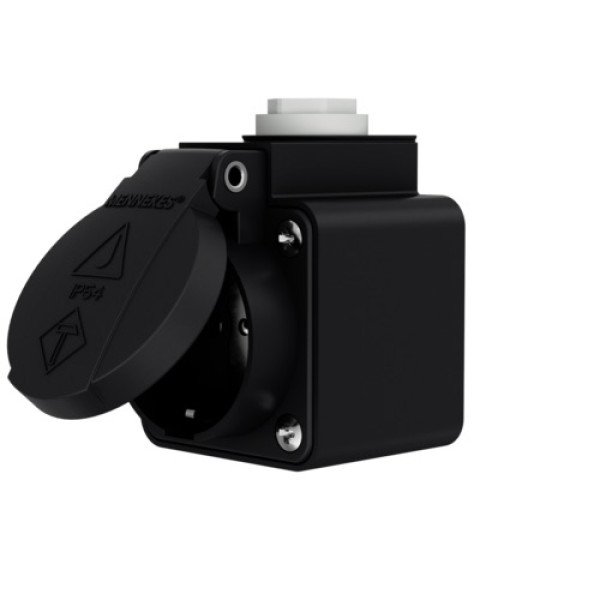 Розетка настінна SCHUKO MENNEKES 16A 3п 230В, IP54 чорна, клеми plug-in (10083)