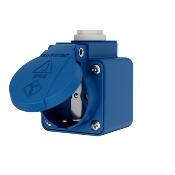 Розетка настінна SCHUKO MENNEKES 16A 3п 230В, IP54 синя, клеми plug-in (10082)
