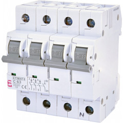 Автоматичний вимикач ETI ETIMAT 6 4p 63А тип C 6кА (2146522)