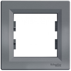 Рамка одинарна Schneider Electric Asfora горизонтальна Сталь (EPH5800162)