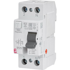 Диференціальне реле (ПЗВ) ETI 2р EFI6-P2 16А 30mA тип AC (2061250)