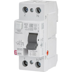 Диференціальне реле (ПЗВ) ETI 2р EFI6-P2 40А 30mA тип AC (2061252)