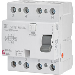 Диференціальне реле (ПЗВ) ETI 4р EFI-P4 40А 30mA тип AC (2061612)