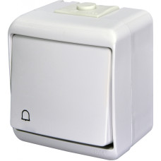 Кнопка звонка 1-клавишная с подсветкой ETI HERMETICS VHE-4L IP44 белая (4668010)