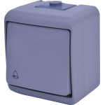 Кнопка дзвінка 1-клавішна ETI HERMETICS VHE-4-SR IP54 сіра (4668063)