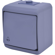 Кнопка звонка 1-клавишная ETI HERMETICS VHE-4-SR IP54 серая (4668063)