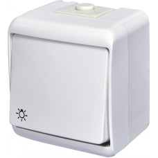 Вимикач 1-клавішний кнопковий ETI HERMETICS VHE-5 IP54 білий (4668004)