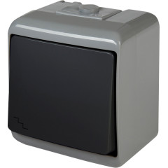 Вимикач 1-клавішний прохідний ETI HERMETICS VHE-3-SRG IP54 сіро-графітовий (4668098)