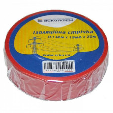 Ізоляційна стрічка АСКО-УкрЕМ 0,13мм 19мм 20м Червоний (A0150020042)