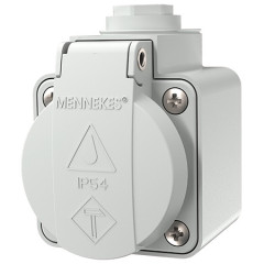 Розетка настінна SCHUKO MENNEKES 16A 3п 230В, IP54 світло-сіра, клеми plug-in (10081)