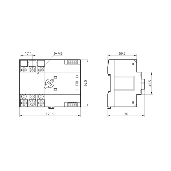 Автоматичний перемикач вводу резерву АВР LEE APS-3/125 3P 125A (716468)