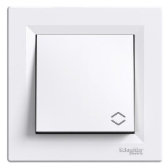 1-клавішний прохідний вимикач Schneider Electric Asfora 10A Білий (EPH0400121)